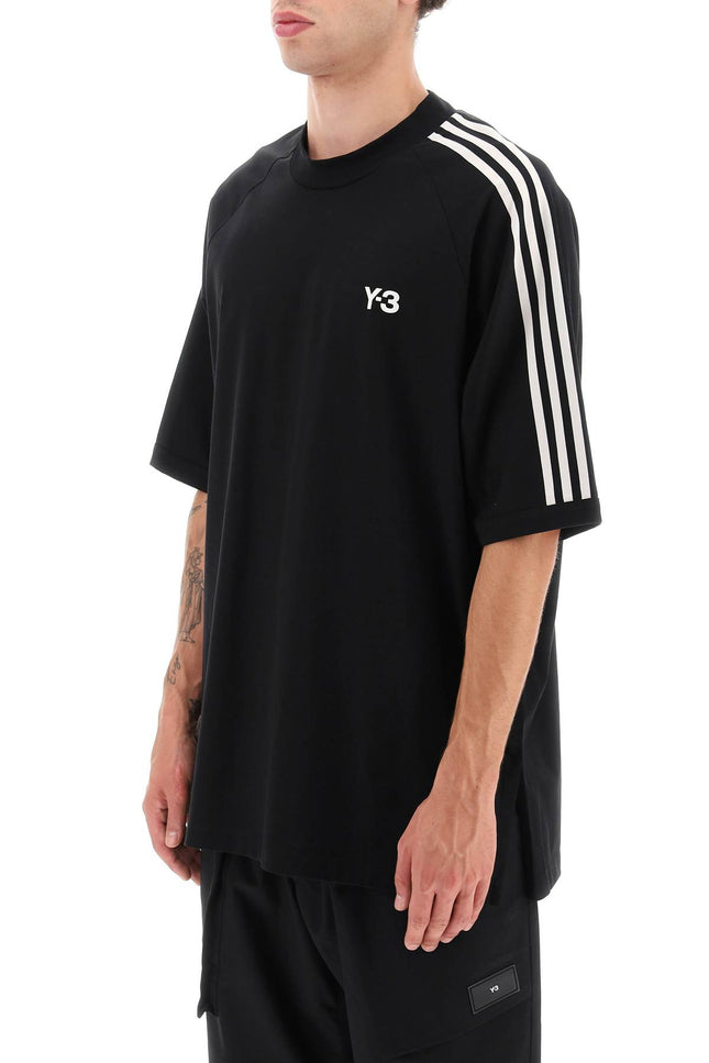 Mixed Colours Y -3 3-Stripes Crew-Neck T-Shirt-Y-3-Urbanheer