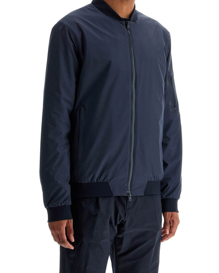 HERNO bomber in poliestere blu scuro con gore windstopper impermeabile