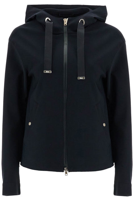 HERNO first-act short black jacket with hood