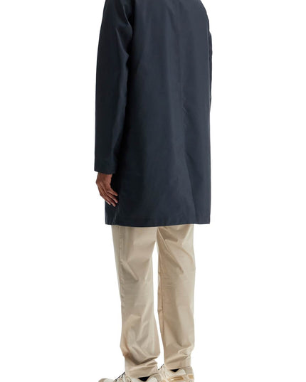 HERNO long blue waterproof coat in high-quality polyester with buttons