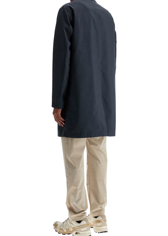 HERNO long blue waterproof coat in high-quality polyester with buttons