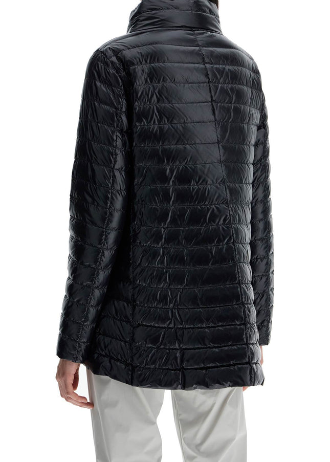 HERNO reversible a-shape down jacket black and gray