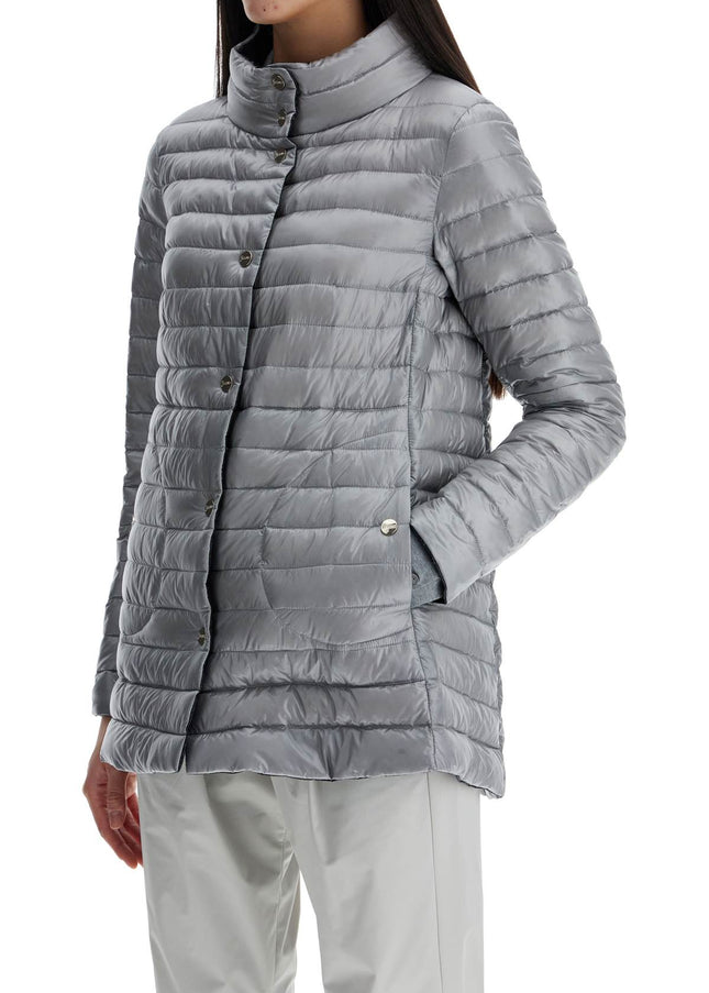 HERNO reversible a-shape down jacket black and gray