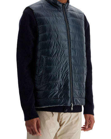 HERNO reversible black polyamide gilet