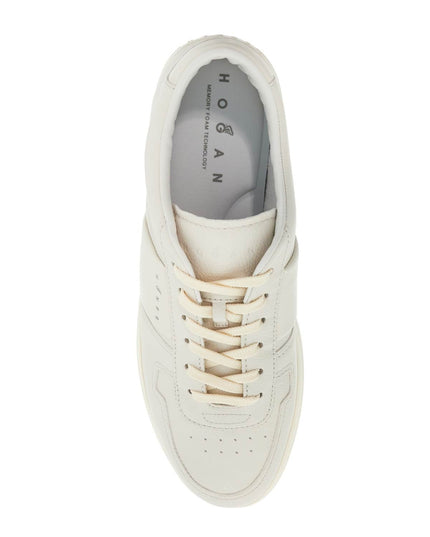 HOGAN smooth and suede leather h-tv sneakers.