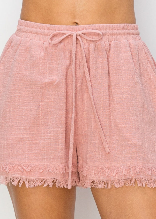 HYFVE Drawstring Frayed Shorts