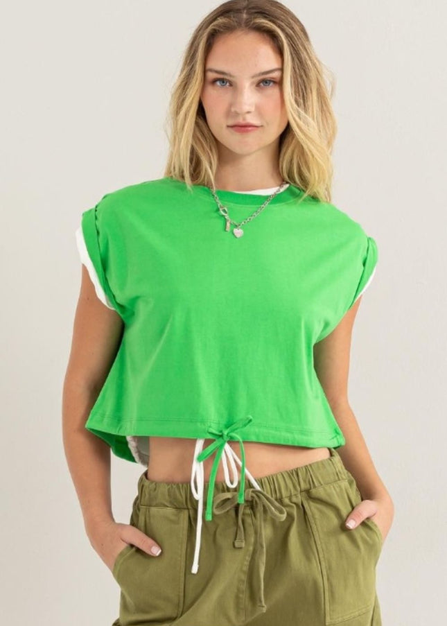 HYFVE Drawstring Hem Crop Top