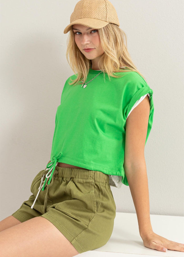 HYFVE Drawstring Hem Crop Top