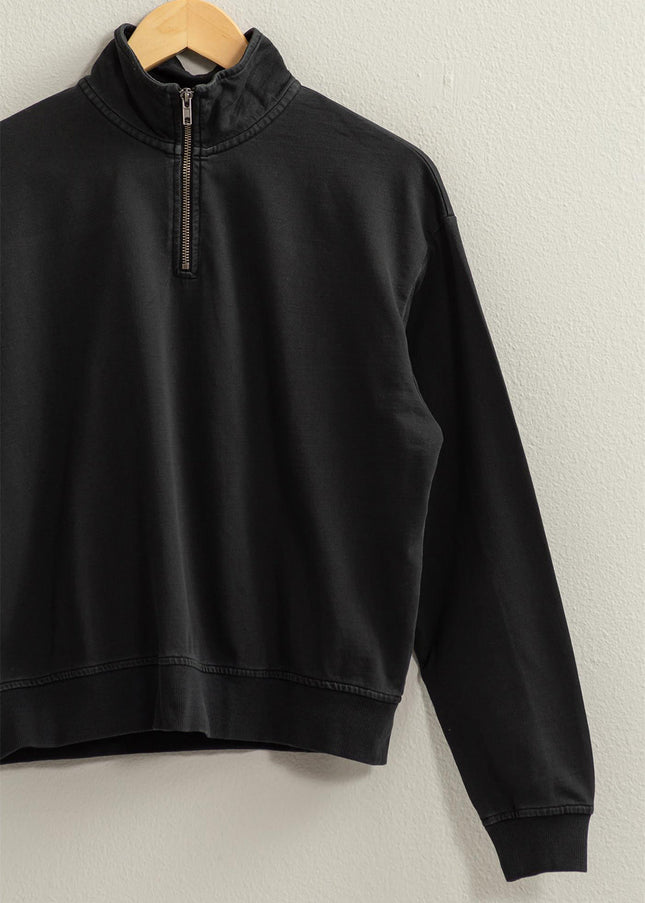 HYFVE Half Zip Drop Shoulder Sweatshirt