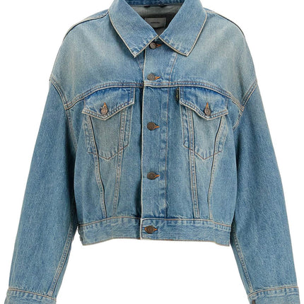 Haikure denim boxy jacket with spencer