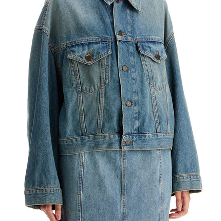 Haikure denim boxy jacket with spencer