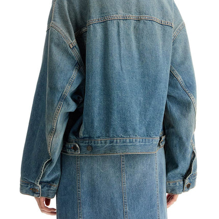 Haikure denim boxy jacket with spencer