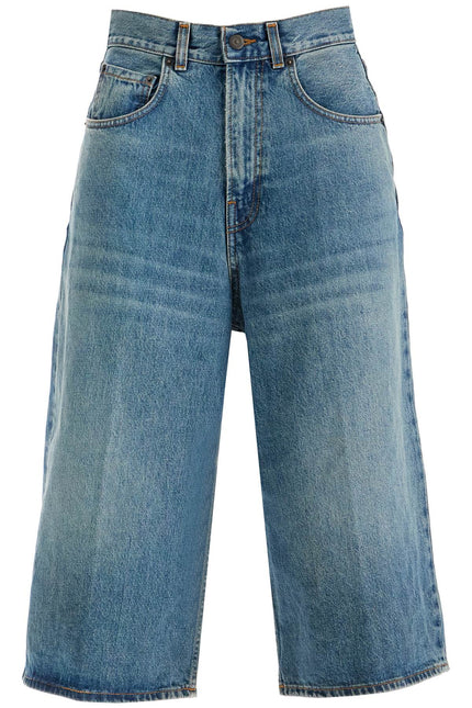 Haikure knee-length denim shorts for men