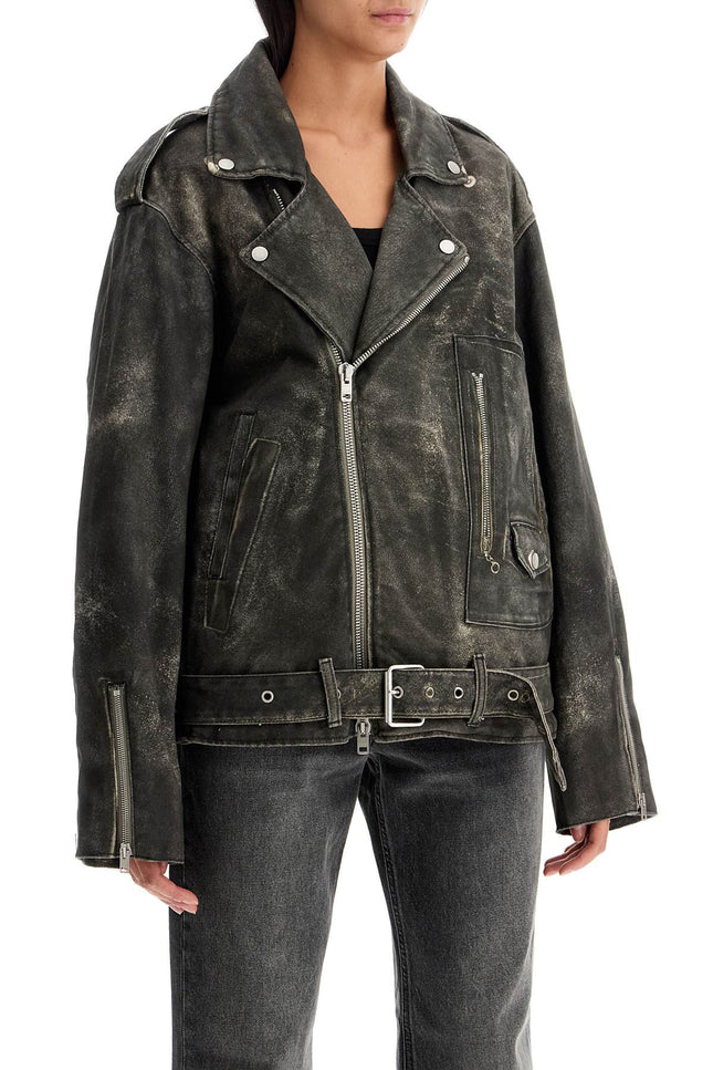 Haikure lee's faux leather biker jacket with