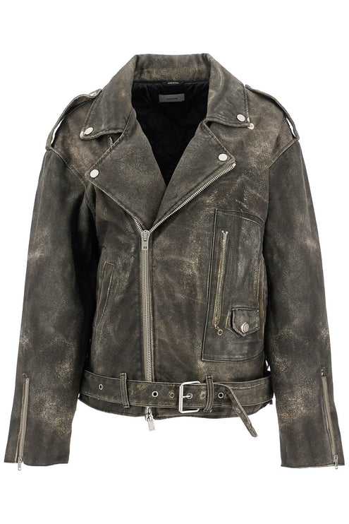 Haikure lee's faux leather biker jacket with