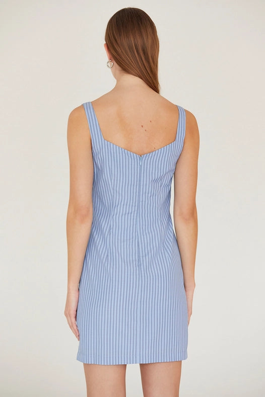 Hailey Pinstripe Mini Dress