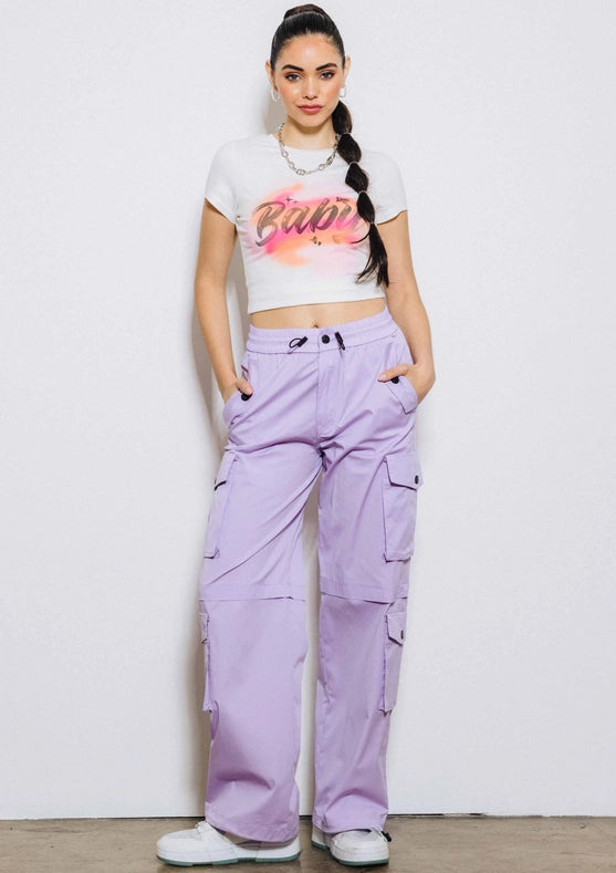 Haley Cargo Pants Lilac