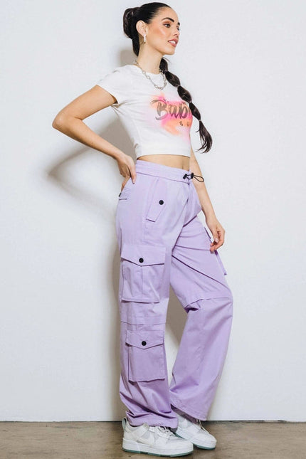 Haley Cargo Pants Lilac