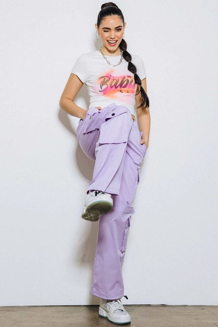 Haley Cargo Pants Lilac