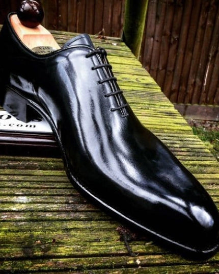 Handmade Men's Black Leather Formal Shoes