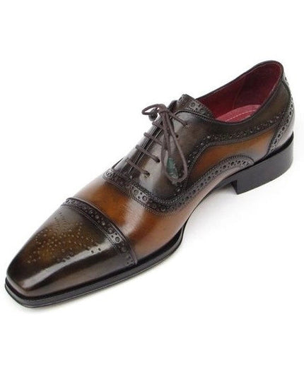 Handmade Men's Brown Leather Brogue Oxfords