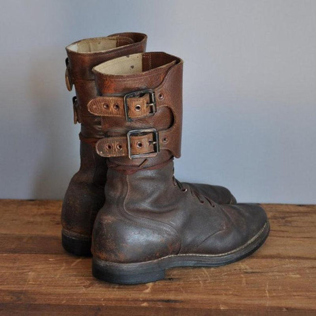 Handmade Men's Genuine Leather Army Boots