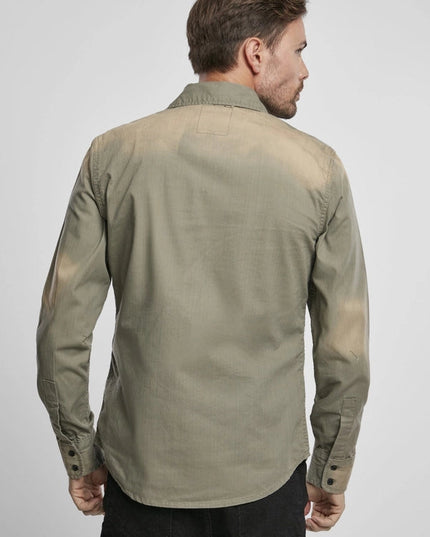 Hardee Denim Shirt Olive Grey