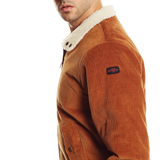 Harrington Caramel Velvet Jacket