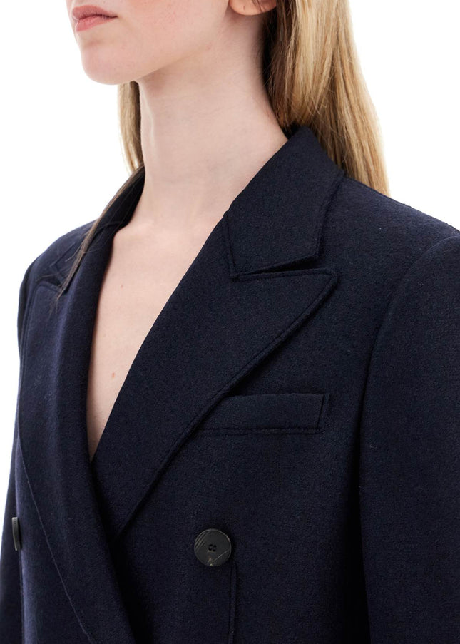 Harris Wharf London double-breasted pressed wool coat