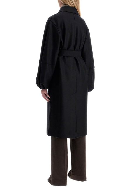 Harris Wharf London pressed wool robe coat with nine words