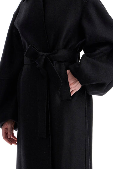 Harris Wharf London pressed wool robe coat with nine words