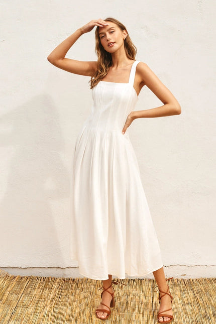 Heaven Sent Seam Detail Maxi Dress-Dress-Dress Forum-S-IVORY-Urbanheer