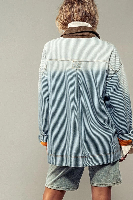 Heavy Handed Denim Jacket DENIM STRIPE