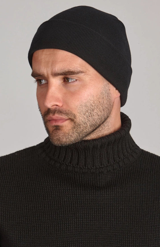 Heavyweight Extra Fine Merino Watch Cap Black