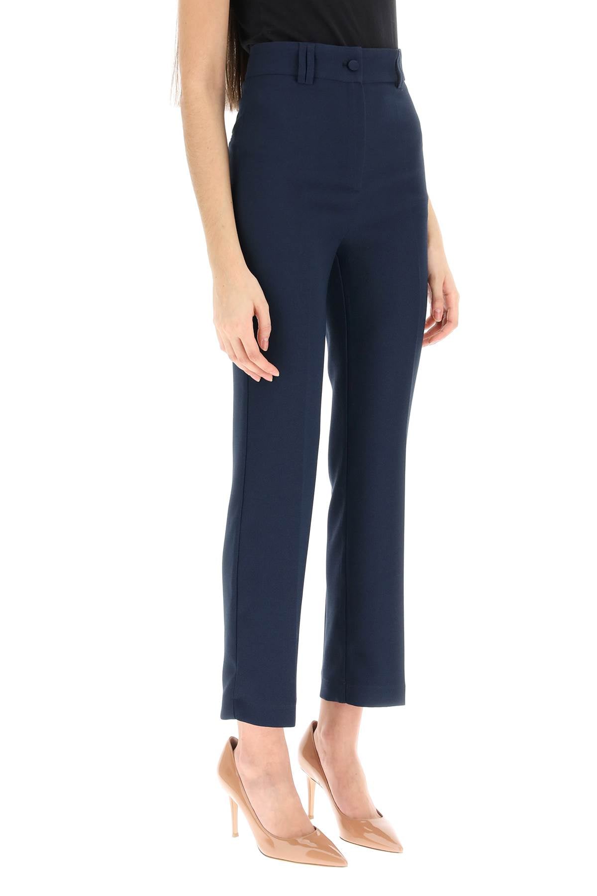 Hebe studio 'loulou' cady trousers - Blue-clothing-Hebe Studio-Urbanheer