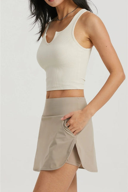 Hera Molded Cup Ribbed Everyday Tank Top Ivory