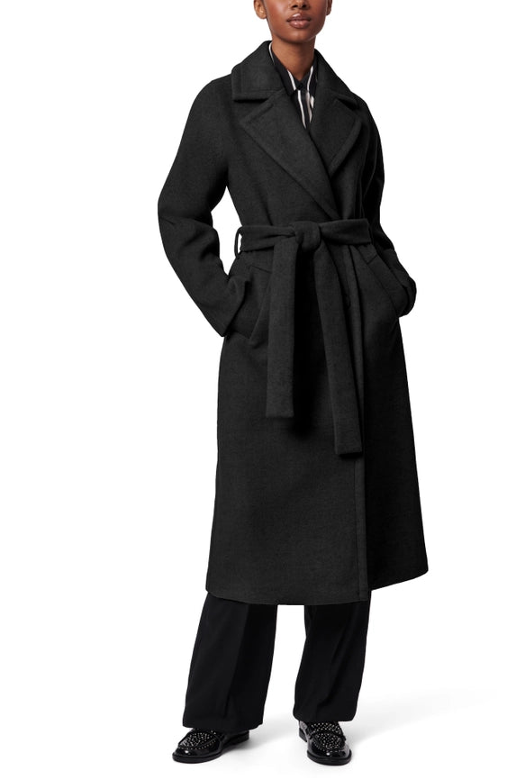 Herringbone Coat Black