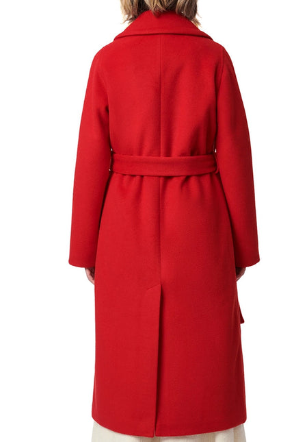 Herringbone Coat Red