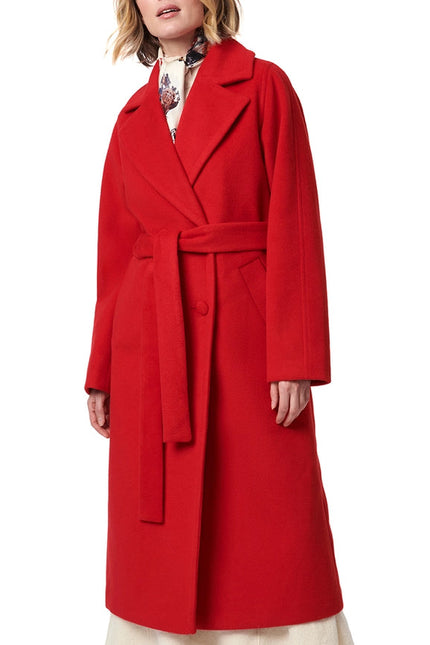 Herringbone Coat Red