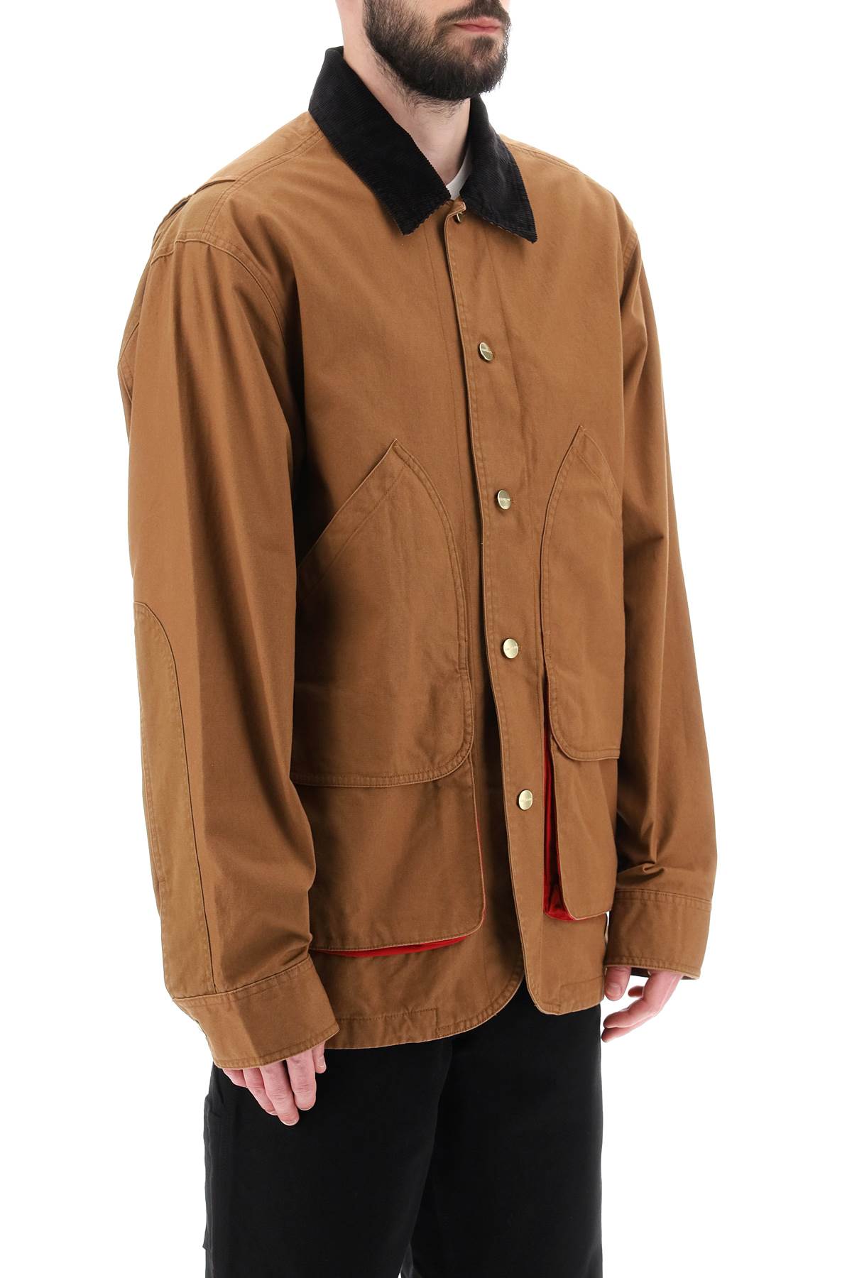 'Heston' Cotton Shirt Jacket-men > clothing > jackets and blazers > casual jackets-Carhartt Wip-m-Marrone-Urbanheer