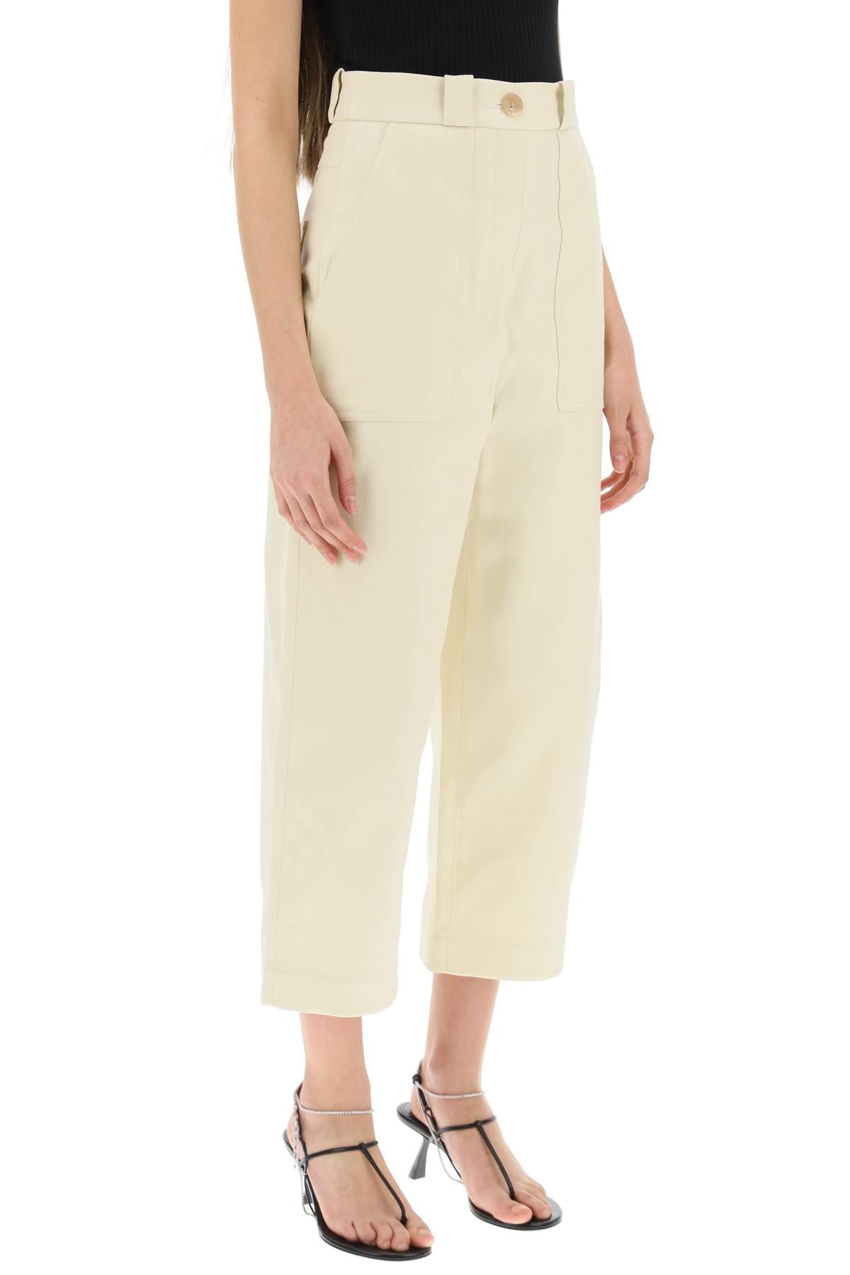 Hewey High-Waisted Pants-women > clothing > trousers-Khaite-6-Beige-Urbanheer