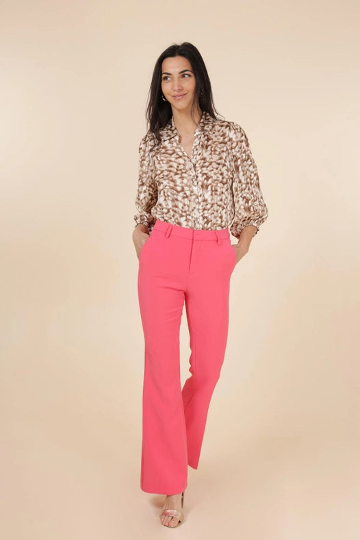 High Waist Elephant Leg Pants Fuchsia