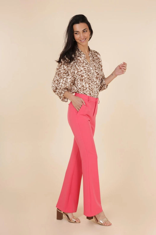 High Waist Elephant Leg Pants Fuchsia