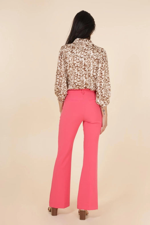 High Waist Elephant Leg Pants Fuchsia