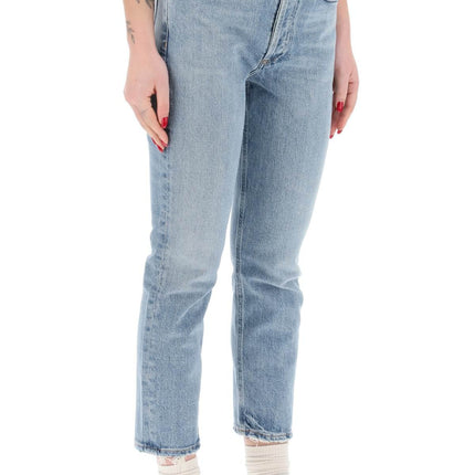 High-Waisted Straight Cropped Jeans In The