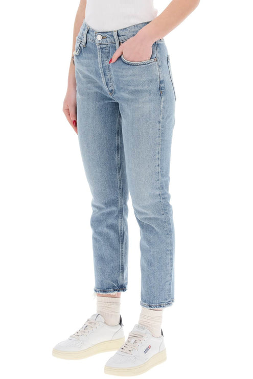 High-Waisted Straight Cropped Jeans In The