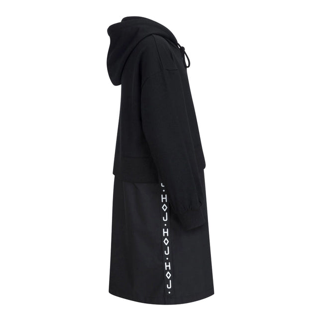 Hoj AW22 Black Hooded Shirt Side Jumper