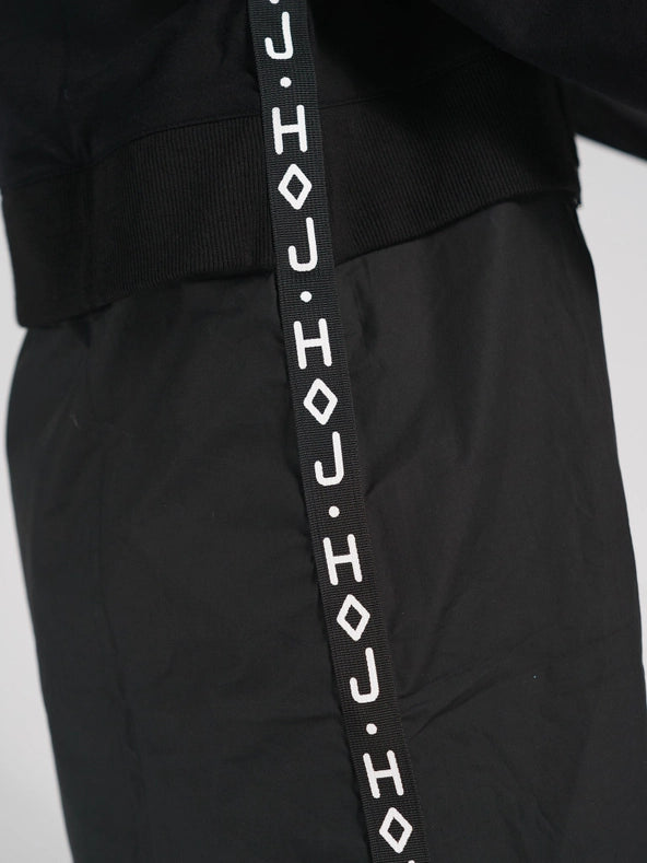 Hoj AW22 Black Hooded Shirt Side Jumper