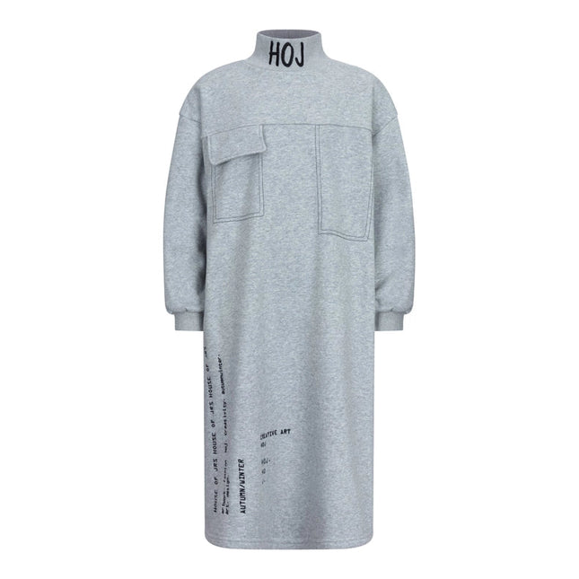 Hoj AW22 Grey High Neck Jumper Dress