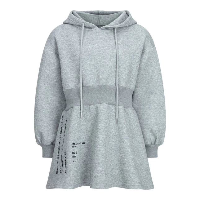 Hoj AW22 Hooded Jumper Dress Grey